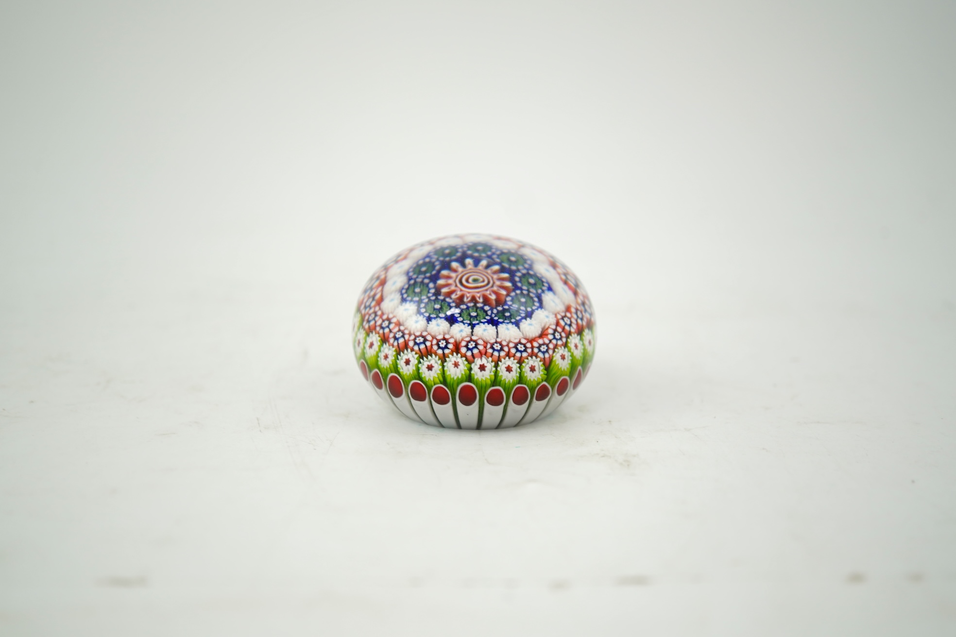 A rare St. Louis concentric millefiori paperweight, mid 19th century